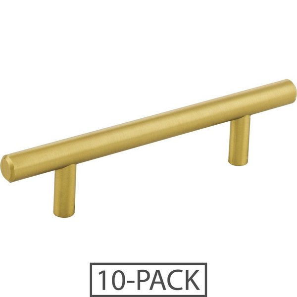 Elements By Hardware Resources 96 mm Center-to-Center Brushed Gold Naples Cabinet Bar Pull,  156BG-10